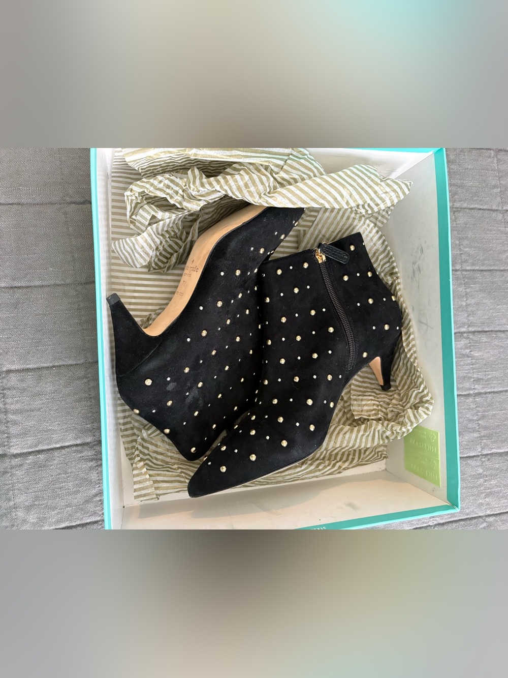 Kate Spade New York Starr suede studded ankle boots
